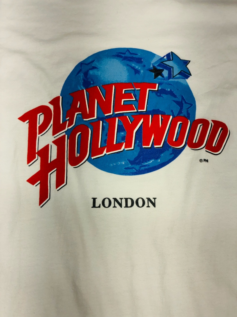Planet Hollywood London Logo Short Sleeve Tee - White/Blue/Red